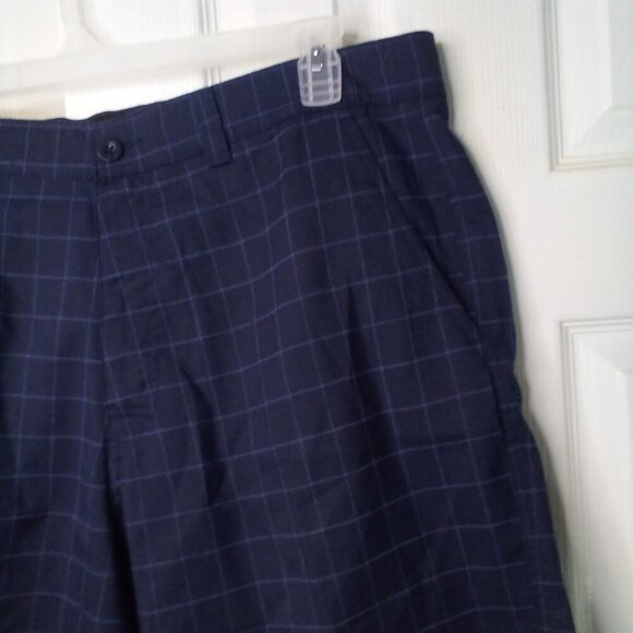 Hang Ten Shorts Men 40 Casual Plaid Blue - Picture 4 of 12